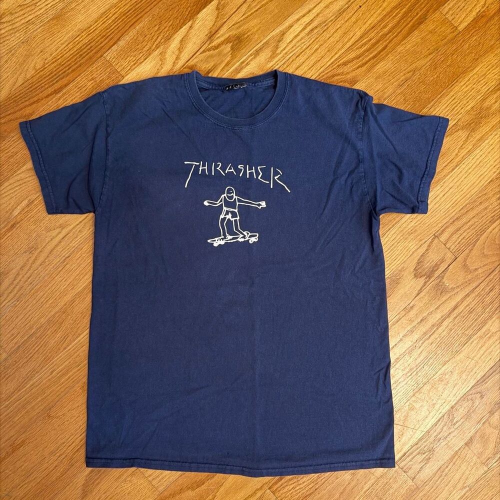 Thrasher Men's Navy and Blue T-shirt